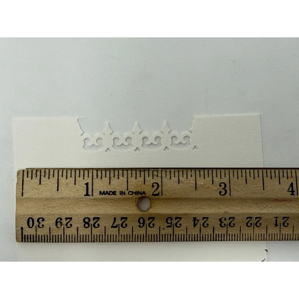 Martha Stewart Fleur de Lis Scroll Edge Border Punch Retired Tested